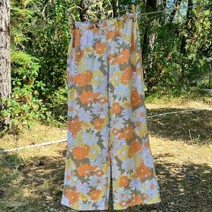 Holistia lightweight flowy Floral Wide-Leg Pants Large made in Canada